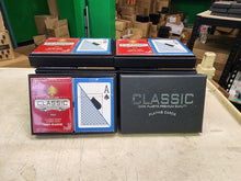 1 Dozen 12 Sets Red Blue Classic 100% Plastic Playing Cards Bridge Size Jumbo Index - The Poker Store .Com